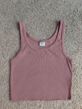 Aritzia Sunday Best Carey Cropped Ribbed Tank Top Rose